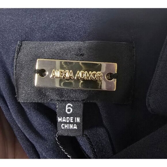 Alexia Admor Maxi Dress 6 Blue Rhinestone High-Low Resort Coastal Vacation Femme - Picture 3 of 15